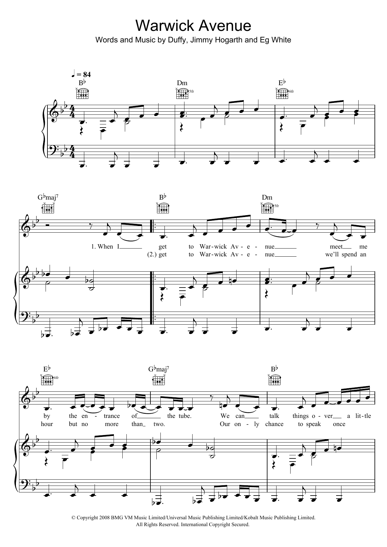 Learn to play Duffy Warwick Avenue sheet music for Piano in minutes. Duffy Warwick Avenue sheet music preview music notes and score for Piano including 3 page(s)