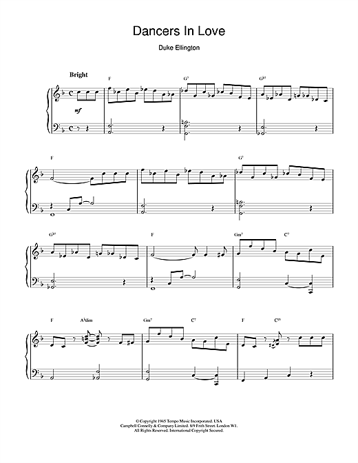 Learn to play Duke Ellington Dancers In Love sheet music for Piano in minutes. Duke Ellington Dancers In Love sheet music notes and chords