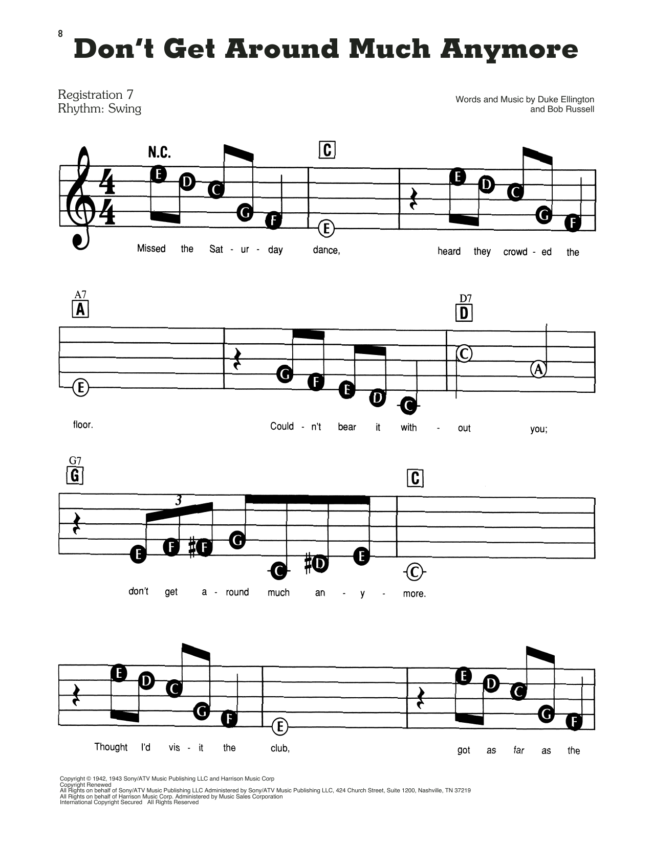 Learn to play Rod Stewart Don't Get Around Much Anymore sheet music for Piano, Vocal & Guitar in minutes. Rod Stewart Don't Get Around Much Anymore sheet music preview music notes and score for Piano, Vocal & Guitar including 3 page(s)