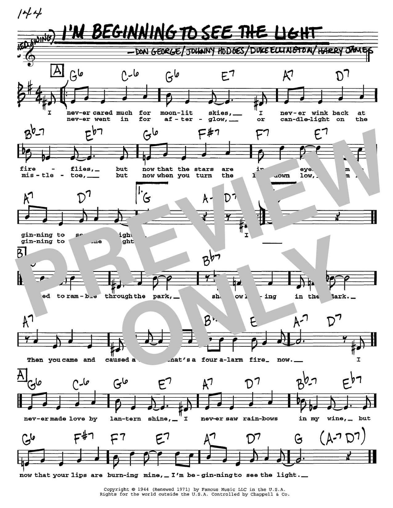 Duke Ellington I M Beginning To See The Light Sheet Music Download Pdf Score