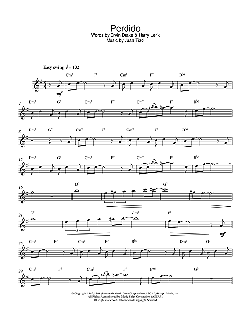 Learn to play Duke Ellington Perdido sheet music for Piano in minutes. Duke Ellington Perdido sheet music notes and chords