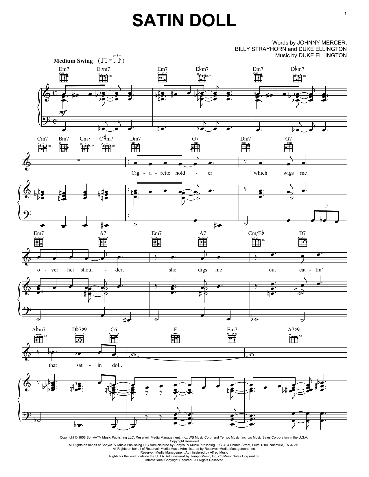 Learn to play Duke Ellington Satin Doll sheet music for Drums Transcription in minutes. Duke Ellington Satin Doll sheet music preview music notes and score for Drums Transcription including 1 page(s)