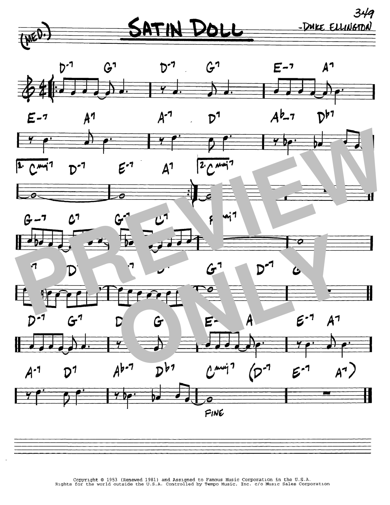 Learn to play Duke Ellington Satin Doll sheet music for Guitar Tab in minutes. Duke Ellington Satin Doll sheet music preview music notes and score for Guitar Tab including 6 page(s)