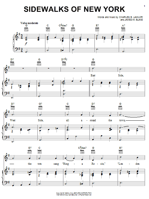 Learn to play Duke Ellington Sidewalks Of New York sheet music for Piano, Vocal & Guitar (Right-Hand Melody) in minutes. Duke Ellington Sidewalks Of New York sheet music notes and chords