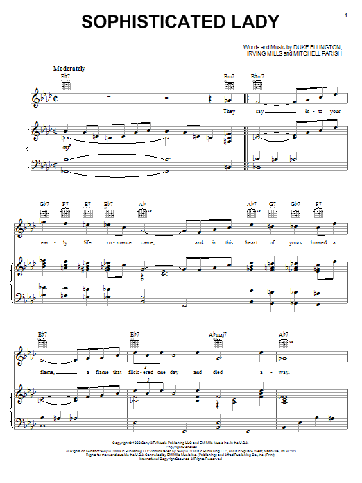 Learn to play Duke Ellington Sophisticated Lady sheet music for Piano, Vocal & Guitar (Right-Hand Melody) in minutes. Duke Ellington Sophisticated Lady sheet music notes and chords