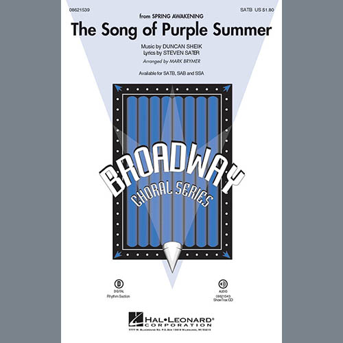 Duncan Sheik and Steven Sater The Song Of Purple Summer (from Spring Awakening) (arr. Mark Brymer) profile picture