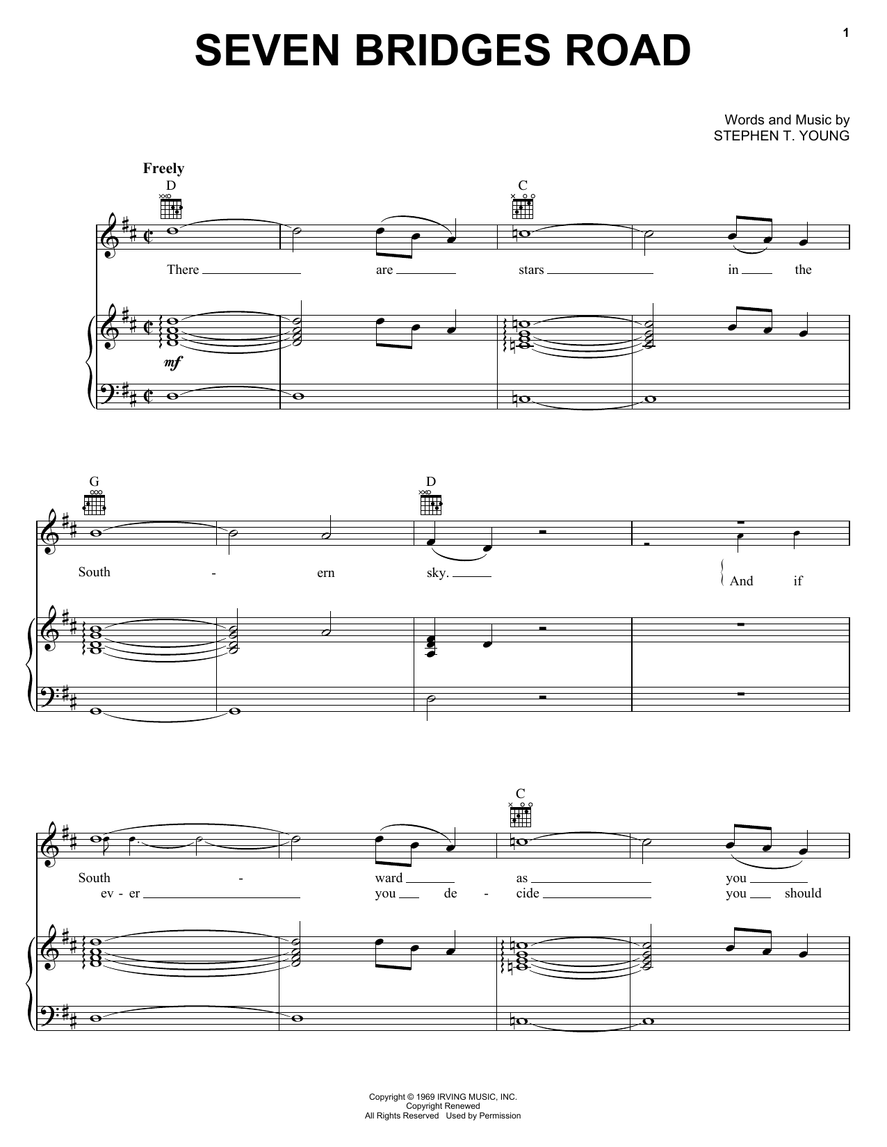 Learn to play Eagles Seven Bridges Road sheet music for Piano, Vocal & Guitar (Right-Hand Melody) in minutes. Eagles Seven Bridges Road sheet music notes and chords
