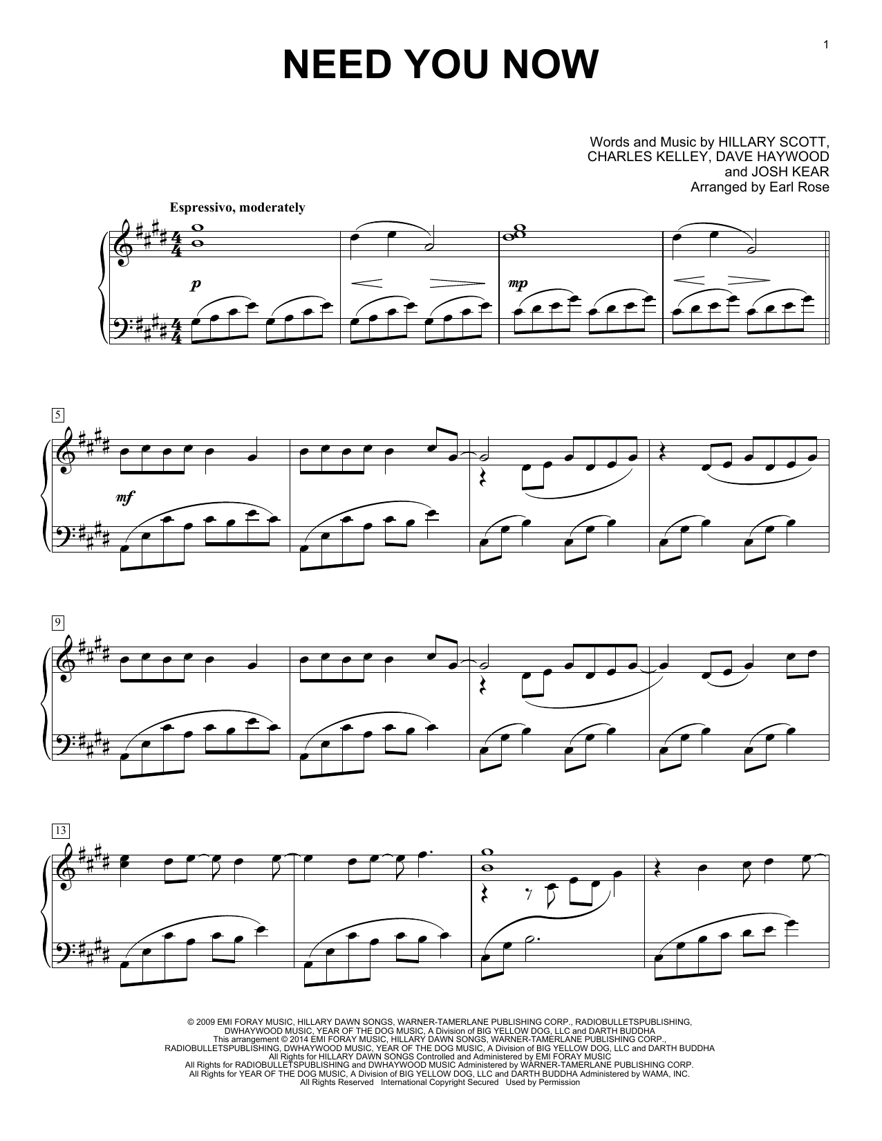 Learn to play Lady Antebellum Need You Now sheet music for Piano in minutes. Lady Antebellum Need You Now sheet music notes and chords