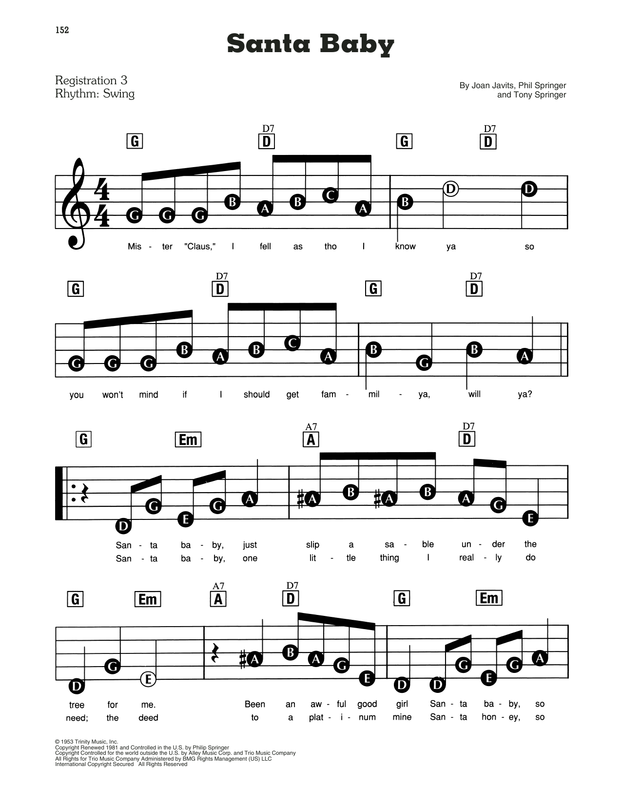 Learn to play Eartha Kitt Santa Baby sheet music for E-Z Play Today in minutes. Eartha Kitt Santa Baby sheet music preview music notes and score for E-Z Play Today including 4 page(s)
