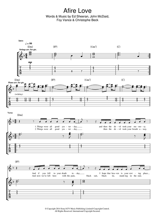 Learn to play Ed Sheeran Afire Love sheet music for Beginner Piano in minutes. Ed Sheeran Afire Love sheet music notes and chords