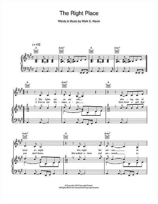 Learn to play Eddi Reader The Right Place sheet music for Piano, Vocal & Guitar (Right-Hand Melody) in minutes. Eddi Reader The Right Place sheet music notes and chords