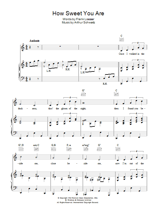 Learn to play Eddie Cantor How Sweet You Are sheet music for Piano, Vocal & Guitar (Right-Hand Melody) in minutes. Eddie Cantor How Sweet You Are sheet music preview music notes and score for Piano, Vocal & Guitar (Right-Hand Melody) including 5 page(s)
