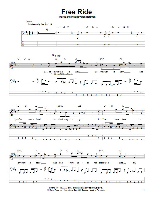 Learn to play The Edgar Winter Group Free Ride sheet music for Piano, Vocal & Guitar (Right-Hand Melody) in minutes. The Edgar Winter Group Free Ride sheet music preview music notes and score for Piano, Vocal & Guitar (Right-Hand Melody) including 3 page(s)