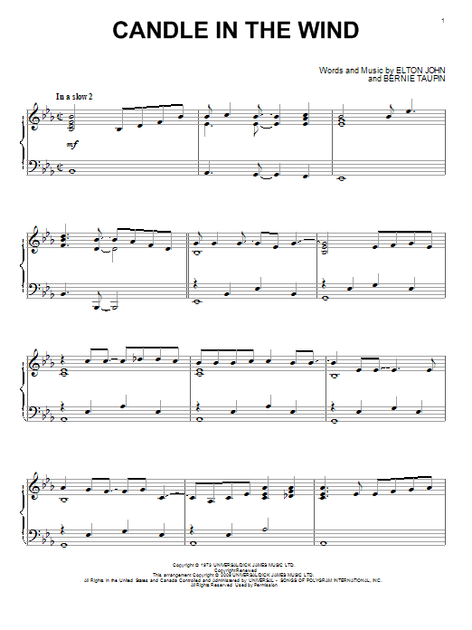 Learn to play Elton John Candle In The Wind sheet music for Piano in minutes. Elton John Candle In The Wind sheet music notes and chords