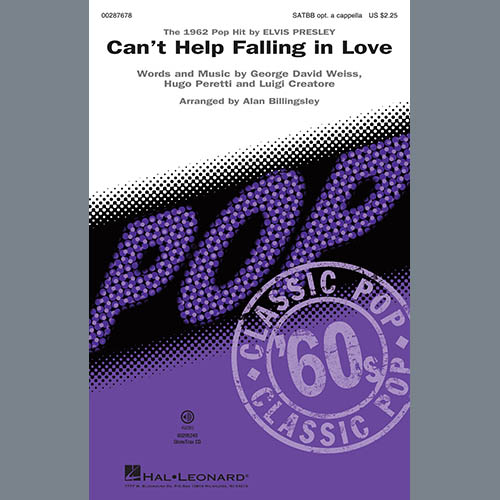 Elvis Presley Can't Help Falling In Love (arr. Alan Billingsley) profile picture