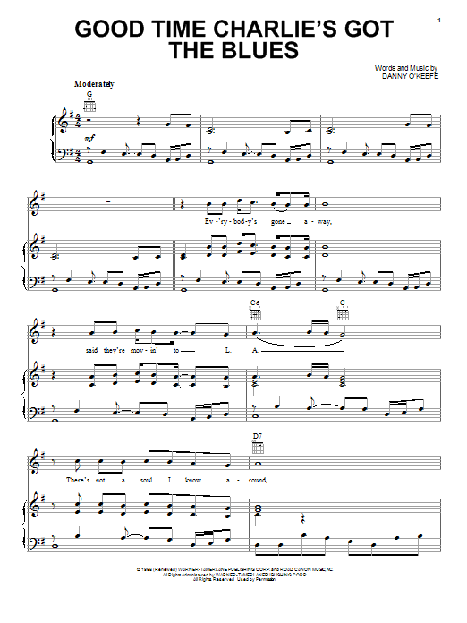 Learn to play Elvis Presley Good Time Charlie's Got The Blues sheet music for Piano, Vocal & Guitar (Right-Hand Melody) in minutes. Elvis Presley Good Time Charlie's Got The Blues sheet music preview music notes and score for Piano, Vocal & Guitar (Right-Hand Melody) including 5 page(s)