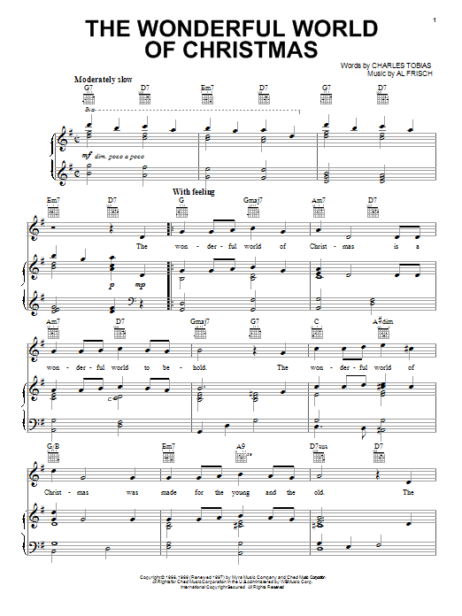 Learn to play Elvis Presley The Wonderful World Of Christmas sheet music for Piano, Vocal & Guitar (Right-Hand Melody) in minutes. Elvis Presley The Wonderful World Of Christmas sheet music preview music notes and score for Piano, Vocal & Guitar (Right-Hand Melody) including 3 page(s)