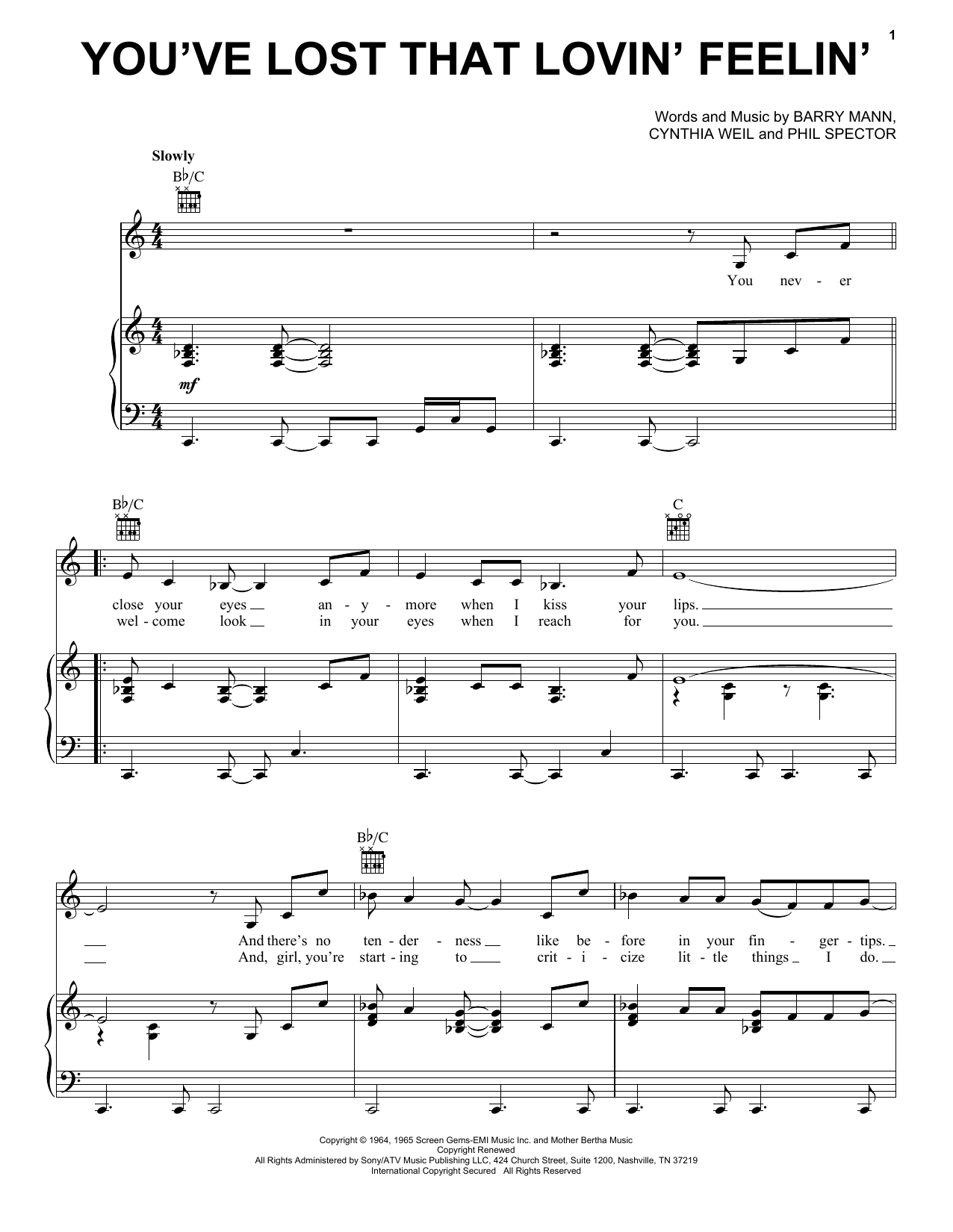 Learn to play Elvis Presley You've Lost That Lovin' Feelin' sheet music for Piano, Vocal & Guitar (Right-Hand Melody) in minutes. Elvis Presley You've Lost That Lovin' Feelin' sheet music notes and chords
