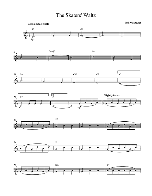 Learn to play Emile Waldteufel The Skaters Waltz sheet music for Easy Piano in minutes. Emile Waldteufel The Skaters Waltz sheet music preview music notes and score for Easy Piano including 3 page(s)
