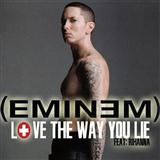 Download or print Eminem Love The Way You Lie (feat. Rihanna) Sheet Music Printable PDF 7-page score for Pop / arranged Piano, Vocal & Guitar (Right-Hand Melody) SKU: 103128