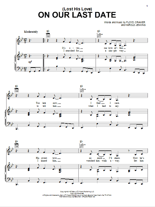 Learn to play Emmylou Harris (Lost Her Love) On Our Last Date sheet music for Piano, Vocal & Guitar (Right-Hand Melody) in minutes. Emmylou Harris (Lost Her Love) On Our Last Date sheet music notes and chords