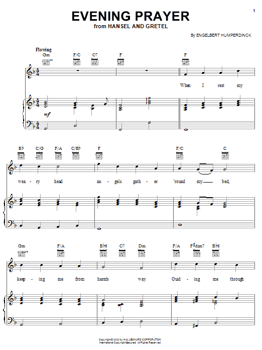 Learn to play Engelbert Humperdinck Evening Prayer sheet music for Piano, Vocal & Guitar (Right-Hand Melody) in minutes. Engelbert Humperdinck Evening Prayer sheet music notes and chords