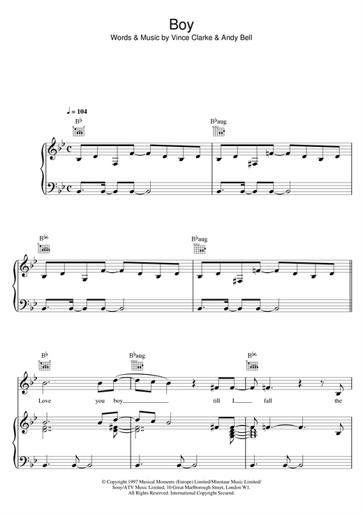 Learn to play Erasure Boy sheet music for Piano, Vocal & Guitar (Right-Hand Melody) in minutes. Erasure Boy sheet music notes and chords