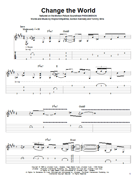 Learn to play Eric Clapton Change The World sheet music for E-Z Play Today in minutes. Eric Clapton Change The World sheet music preview music notes and score for E-Z Play Today including 3 page(s)