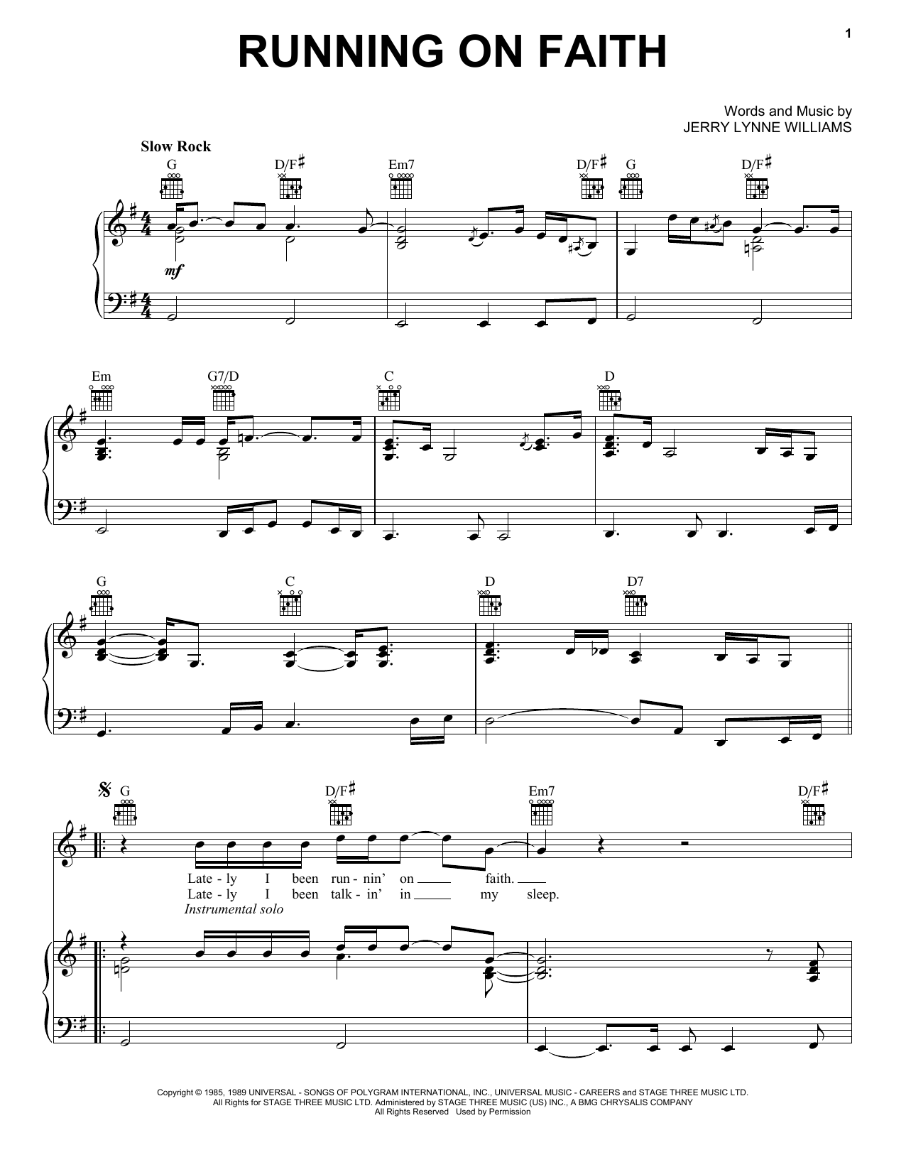 Learn to play Eric Clapton Running On Faith sheet music for Piano, Vocal & Guitar (Right-Hand Melody) in minutes. Eric Clapton Running On Faith sheet music preview music notes and score for Piano, Vocal & Guitar (Right-Hand Melody) including 6 page(s)