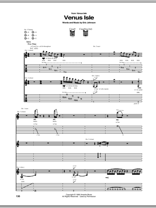 Learn to play Eric Johnson Venus Isle sheet music for Guitar Tab in minutes. Eric Johnson Venus Isle sheet music preview music notes and score for Guitar Tab including 12 page(s)