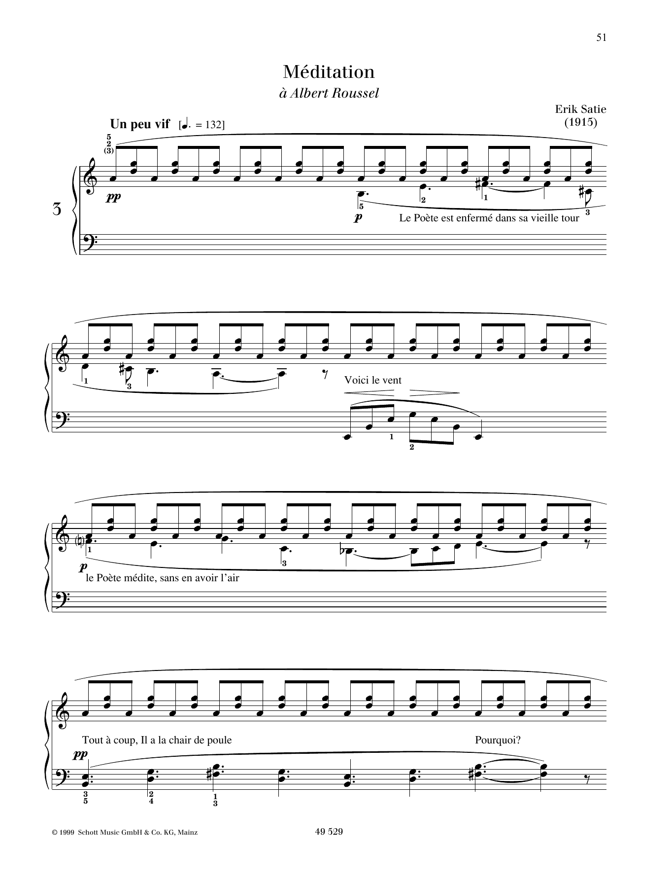 Learn to play Erik Satie Meditation sheet music for Piano Solo in minutes. Erik Satie Meditation sheet music preview music notes and score for Piano Solo including 3 page(s)
