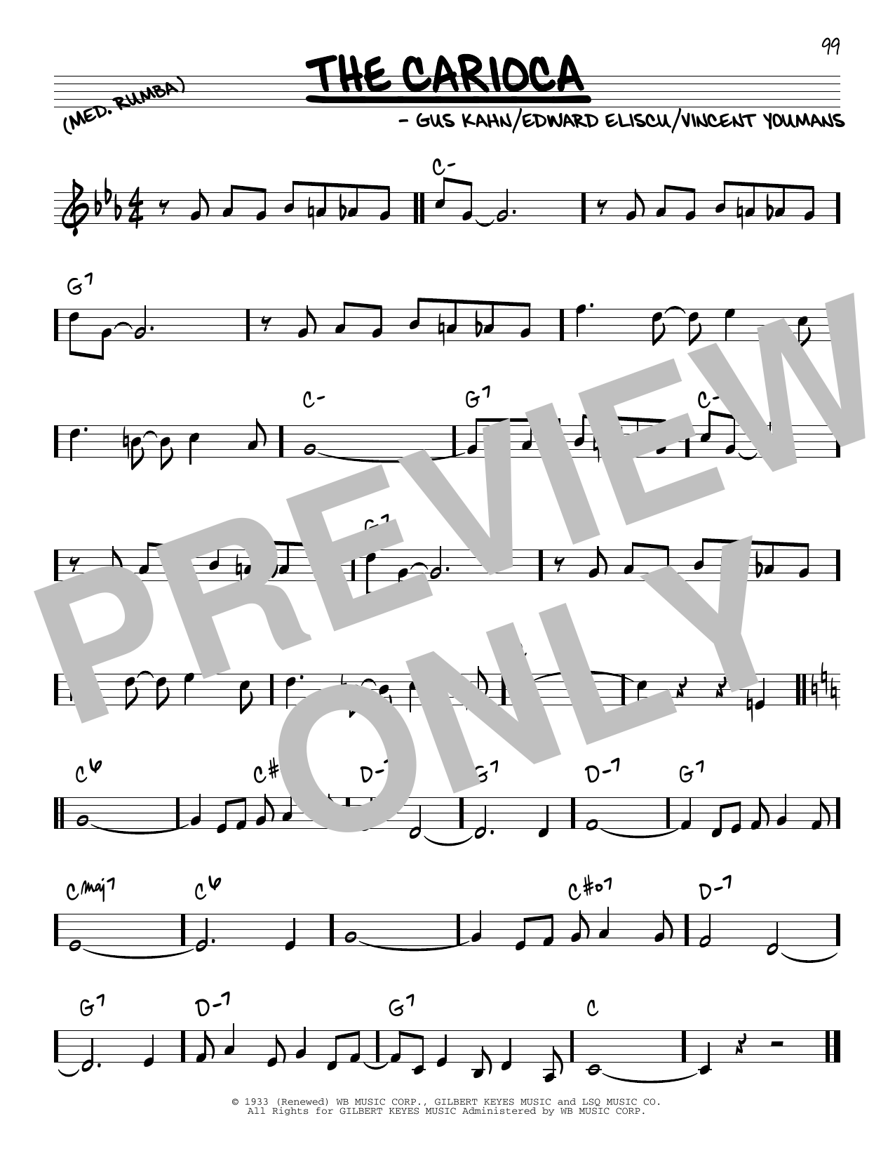 Learn to play Etta Moten The Carioca sheet music for Real Book – Melody & Chords in minutes. Etta Moten The Carioca sheet music preview music notes and score for Real Book – Melody & Chords including 1 page(s)