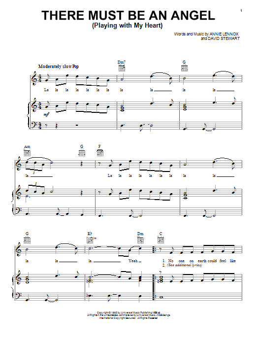 Learn to play Eurythmics There Must Be An Angel (Playing With My Heart) sheet music for Alto Saxophone in minutes. Eurythmics There Must Be An Angel (Playing With My Heart) sheet music notes and chords