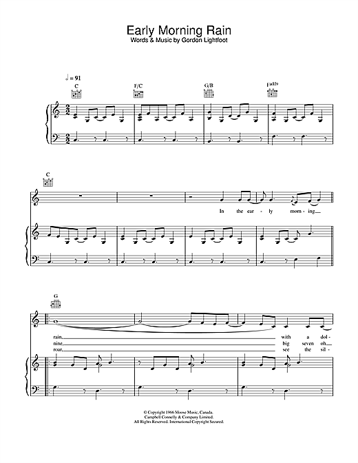 Learn to play Eva Cassidy Early Morning Rain sheet music for Piano, Vocal & Guitar in minutes. Eva Cassidy Early Morning Rain sheet music notes and chords