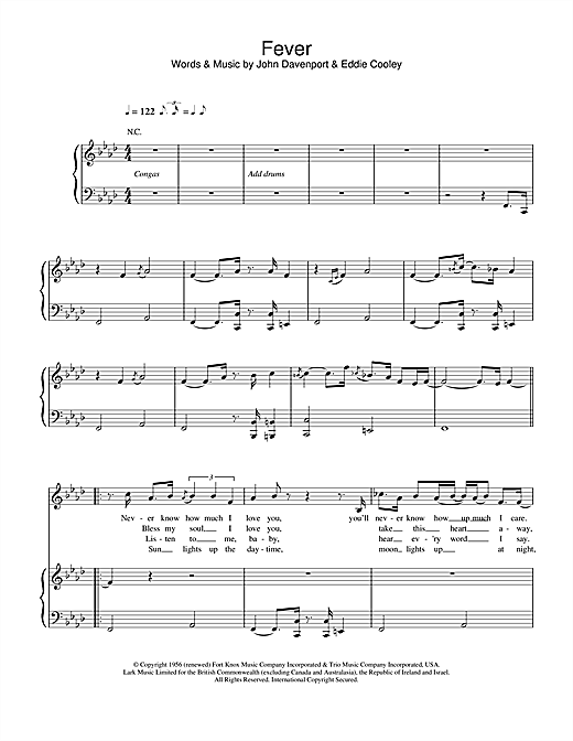 Learn to play Eva Cassidy Fever sheet music for Piano, Vocal & Guitar in minutes. Eva Cassidy Fever sheet music notes and chords