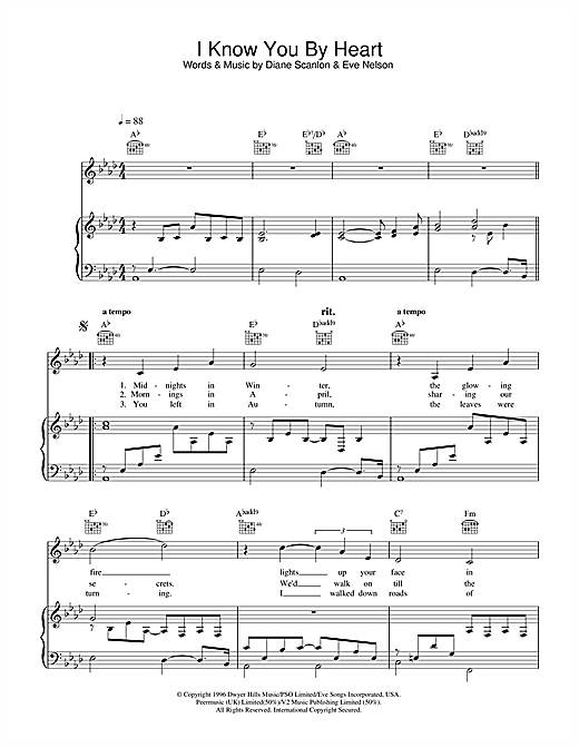 Learn to play Eva Cassidy I Know You By Heart sheet music for Piano in minutes. Eva Cassidy I Know You By Heart sheet music notes and chords