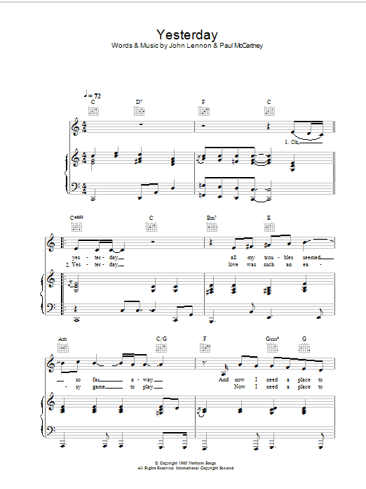 Learn to play Eva Cassidy Yesterday sheet music for Piano, Vocal & Guitar in minutes. Eva Cassidy Yesterday sheet music preview music notes and score for Piano, Vocal & Guitar including 4 page(s)