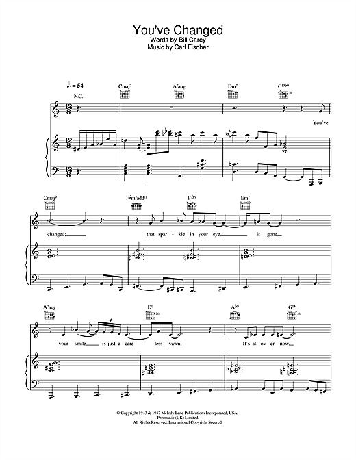 Learn to play Eva Cassidy You've Changed sheet music for Guitar Tab in minutes. Eva Cassidy You've Changed sheet music notes and chords