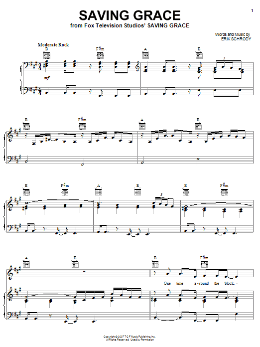 Learn to play Everlast Saving Grace sheet music for Piano, Vocal & Guitar (Right-Hand Melody) in minutes. Everlast Saving Grace sheet music preview music notes and score for Piano, Vocal & Guitar (Right-Hand Melody) including 7 page(s)