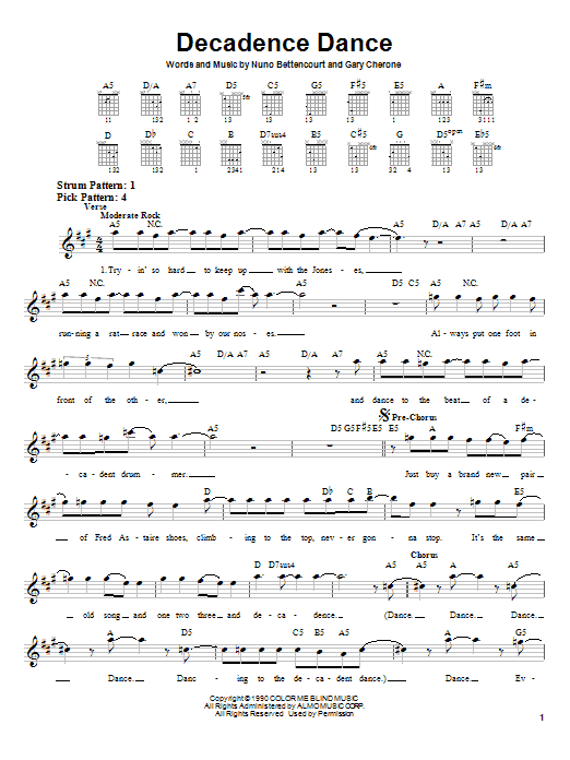 Learn to play Extreme Decadence Dance sheet music for Guitar Tab in minutes. Extreme Decadence Dance sheet music preview music notes and score for Guitar Tab including 15 page(s)
