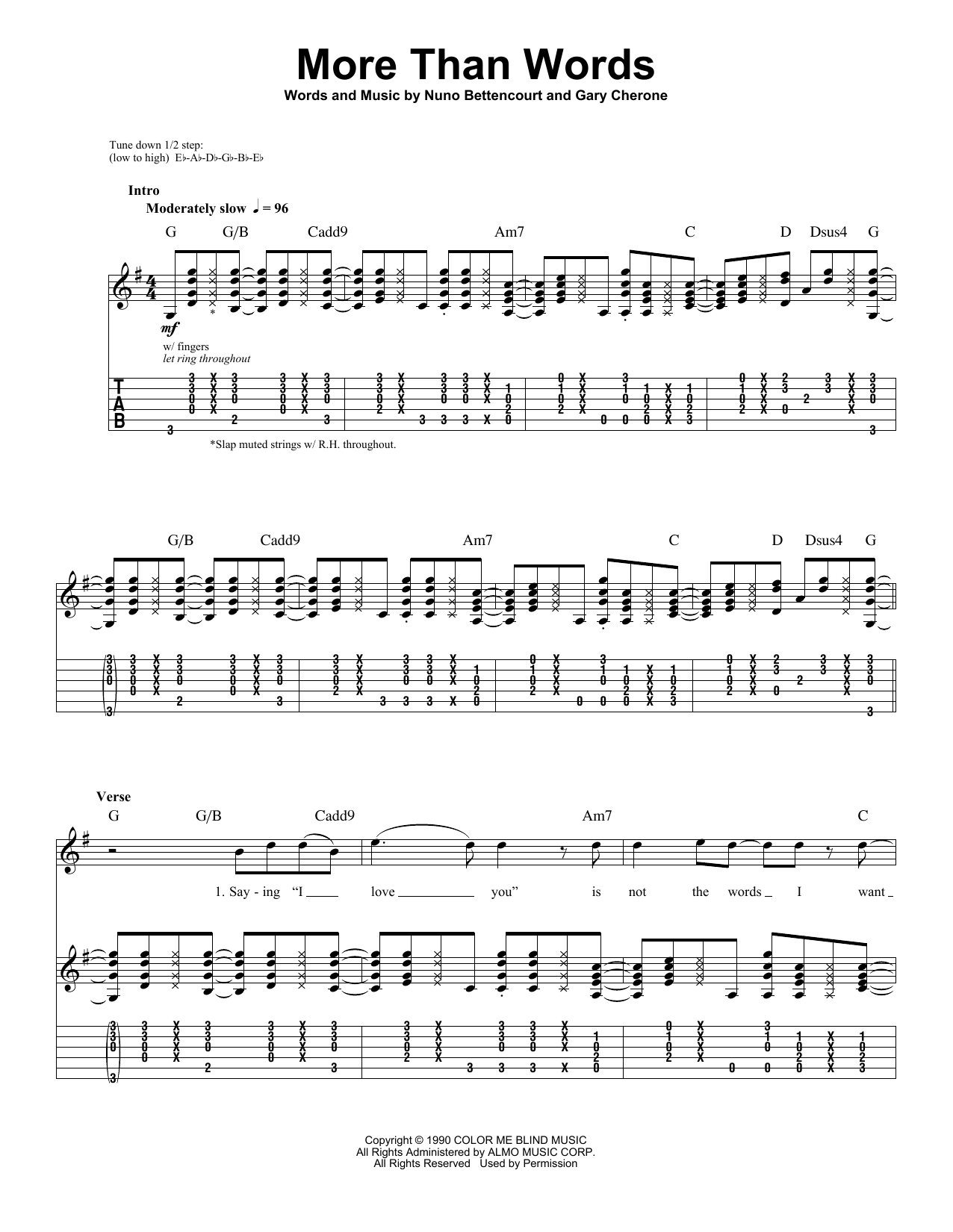 Learn to play Extreme More Than Words sheet music for Guitar Tab in minutes. Extreme More Than Words sheet music notes and chords