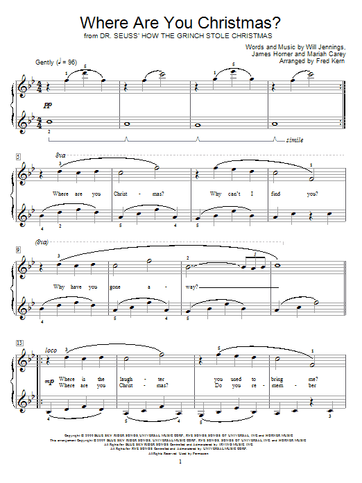Learn to play Faith Hill Where Are You Christmas? sheet music for Easy Piano in minutes. Faith Hill Where Are You Christmas? sheet music preview music notes and score for Easy Piano including 5 page(s)