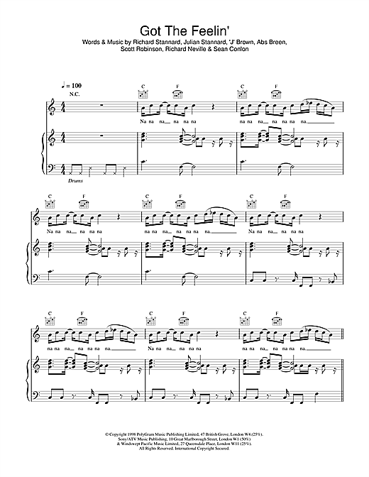 Learn to play Five Got The Feelin' sheet music for Piano, Vocal & Guitar in minutes. Five Got The Feelin' sheet music notes and chords