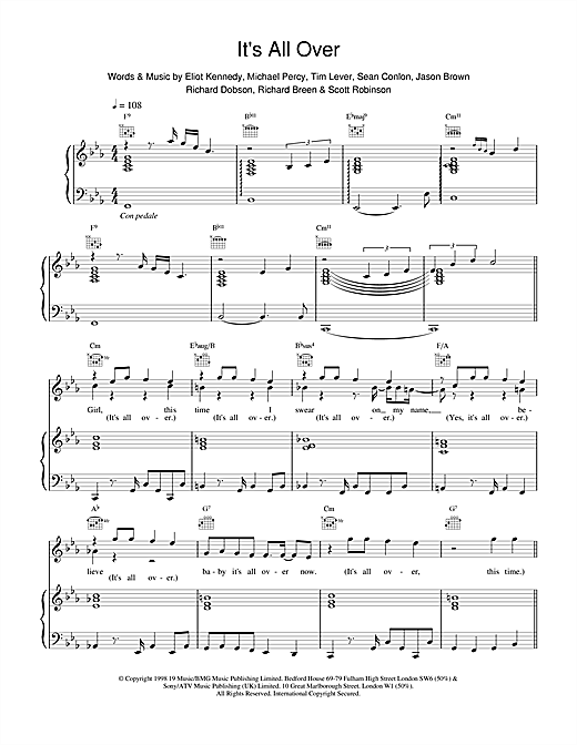 Learn to play Five Its All Over sheet music for Piano, Vocal & Guitar in minutes. Five Its All Over sheet music notes and chords