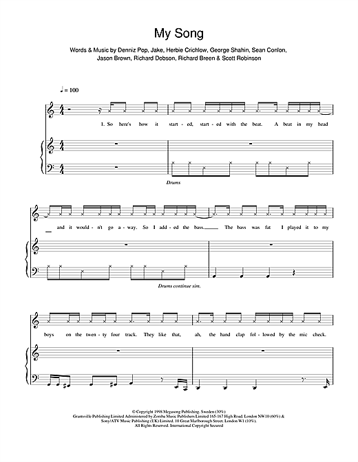 Learn to play Five My Song sheet music for Piano, Vocal & Guitar in minutes. Five My Song sheet music notes and chords