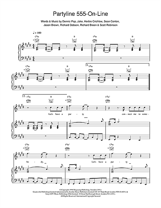 Learn to play Five Partyline 555 On Line sheet music for Piano, Vocal & Guitar in minutes. Five Partyline 555 On Line sheet music notes and chords