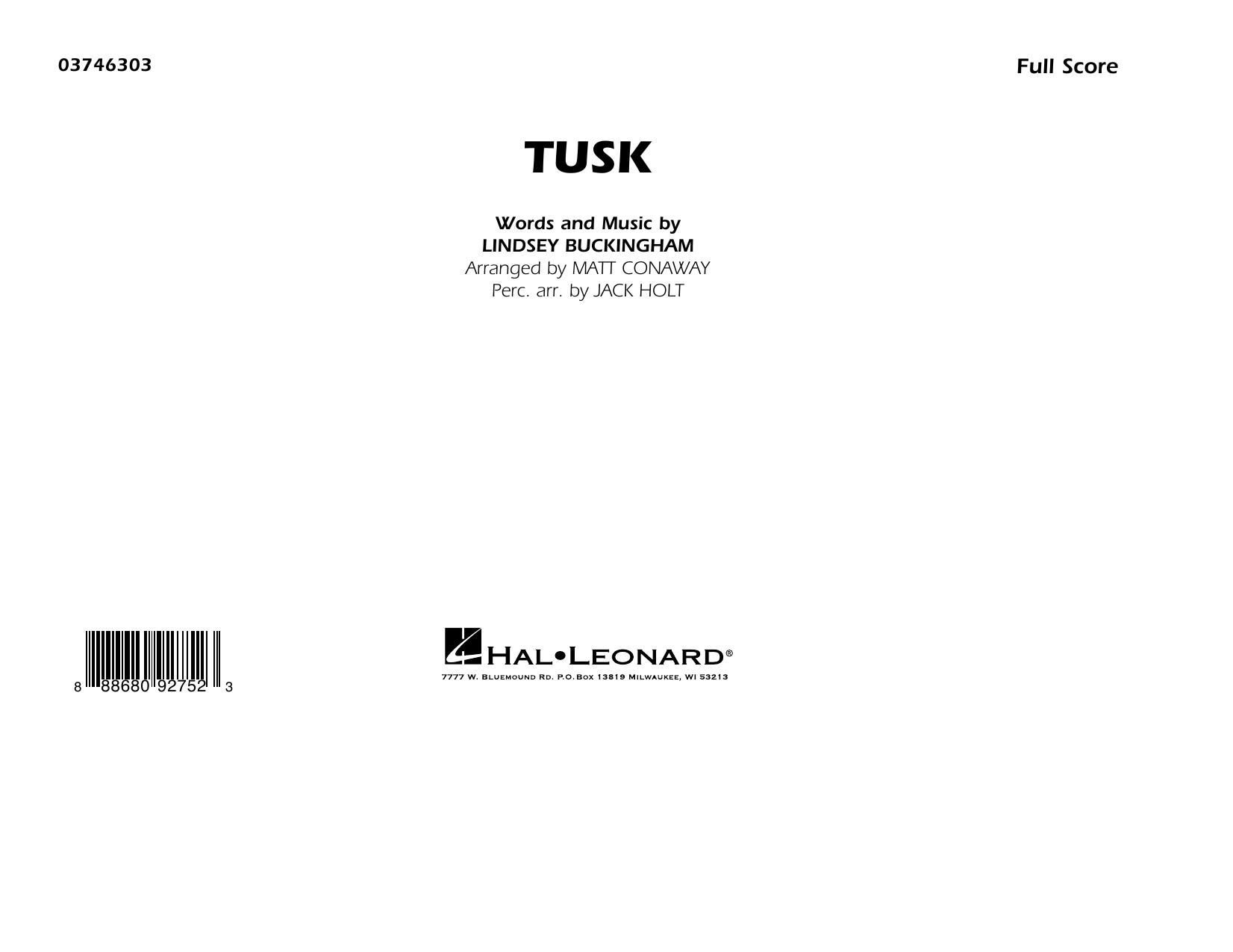 Learn to play Fleetwood Mac Tusk (arr. Matt Conaway) - Conductor Score (Full Score) sheet music for Marching Band in minutes. Fleetwood Mac Tusk (arr. Matt Conaway) - Conductor Score (Full Score) sheet music preview music notes and score for Marching Band including 7 page(s)