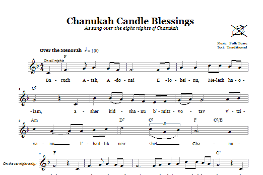 Learn to play Folk Tune Chanukah Candle Blessings sheet music for Melody Line, Lyrics & Chords in minutes. Folk Tune Chanukah Candle Blessings sheet music notes and chords