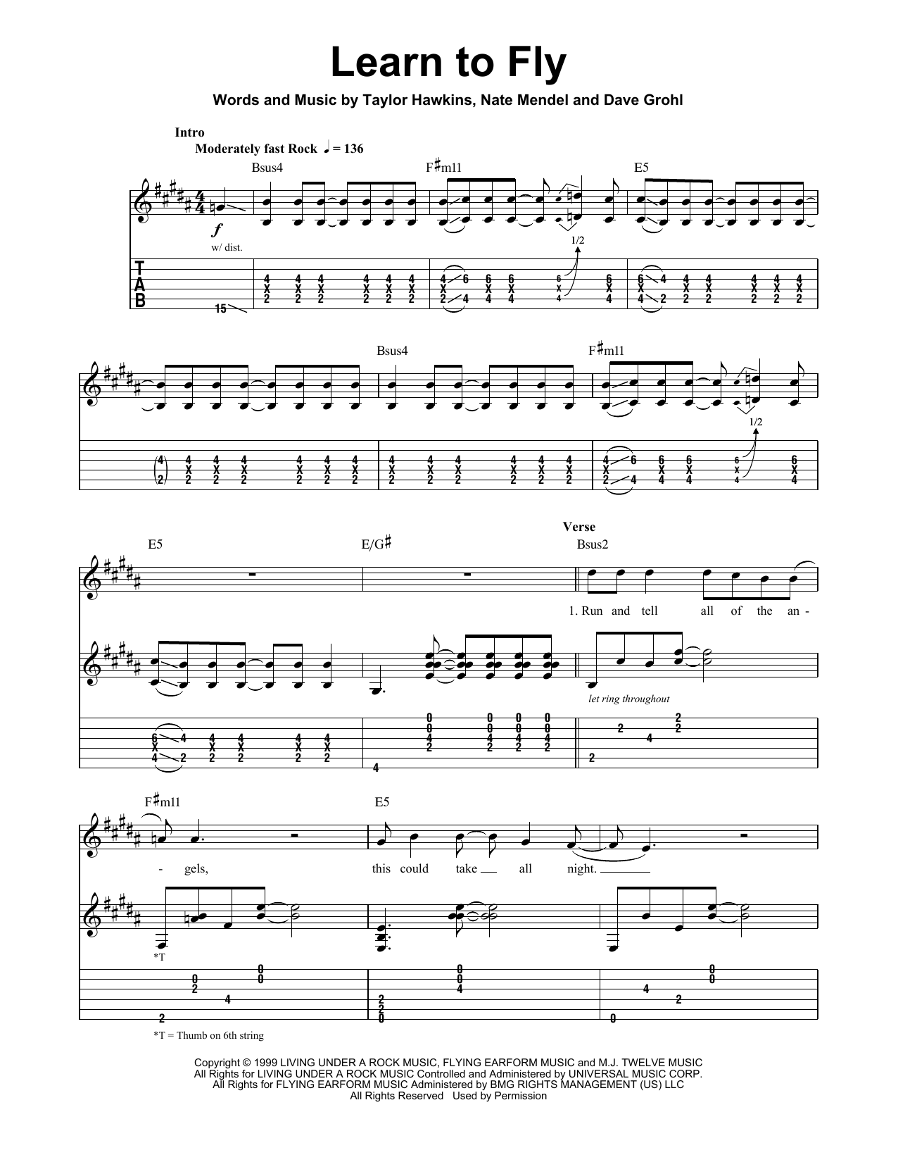 Learn to play Foo Fighters Learn To Fly sheet music for Guitar Tab in minutes. Foo Fighters Learn To Fly sheet music preview music notes and score for Guitar Tab including 7 page(s)