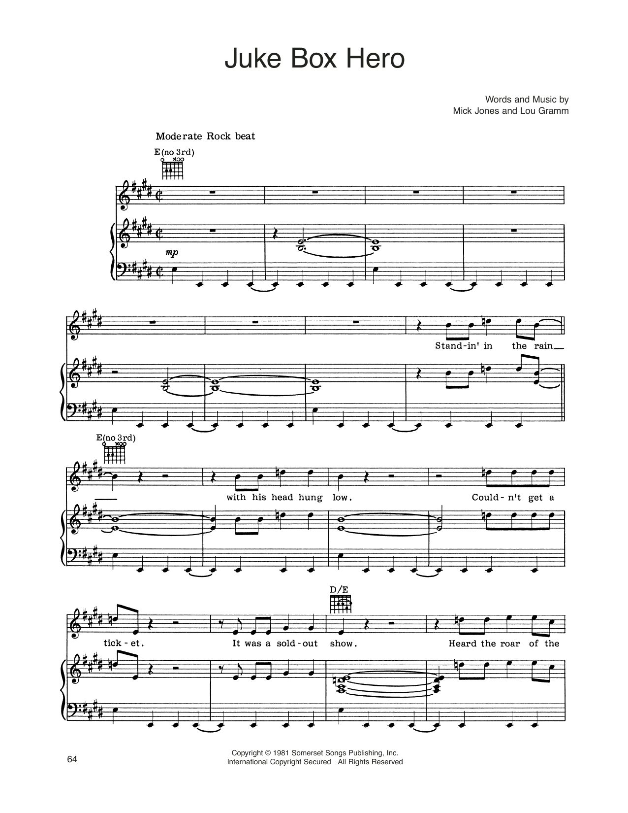 Learn to play Foreigner Juke Box Hero sheet music for Guitar Tab in minutes. Foreigner Juke Box Hero sheet music notes and chords